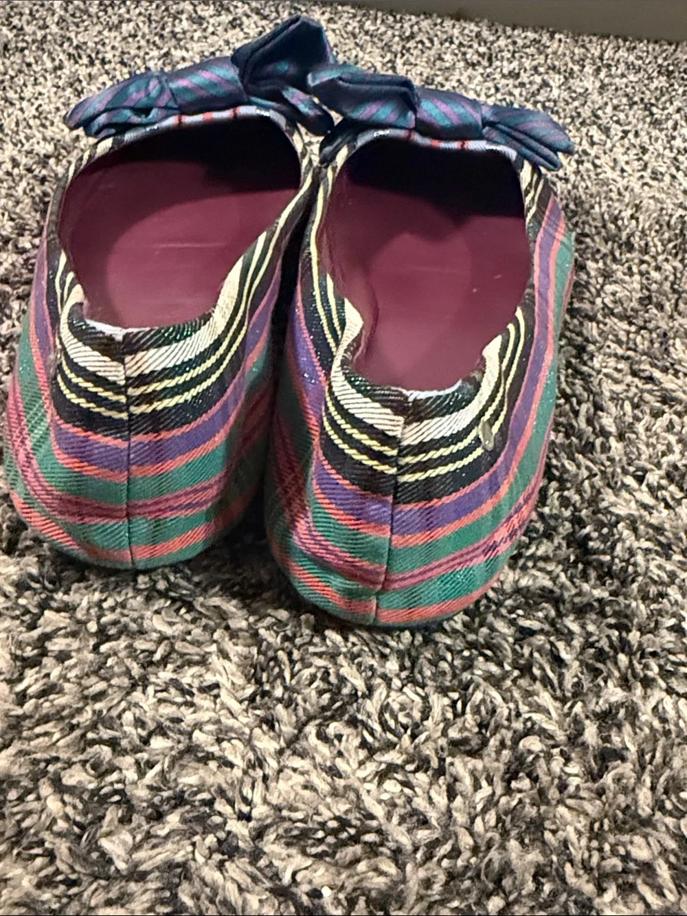 Coach Cambria Women’s Flats Size 8B Plaid Tartan Bow Ballet Shoes Q1003